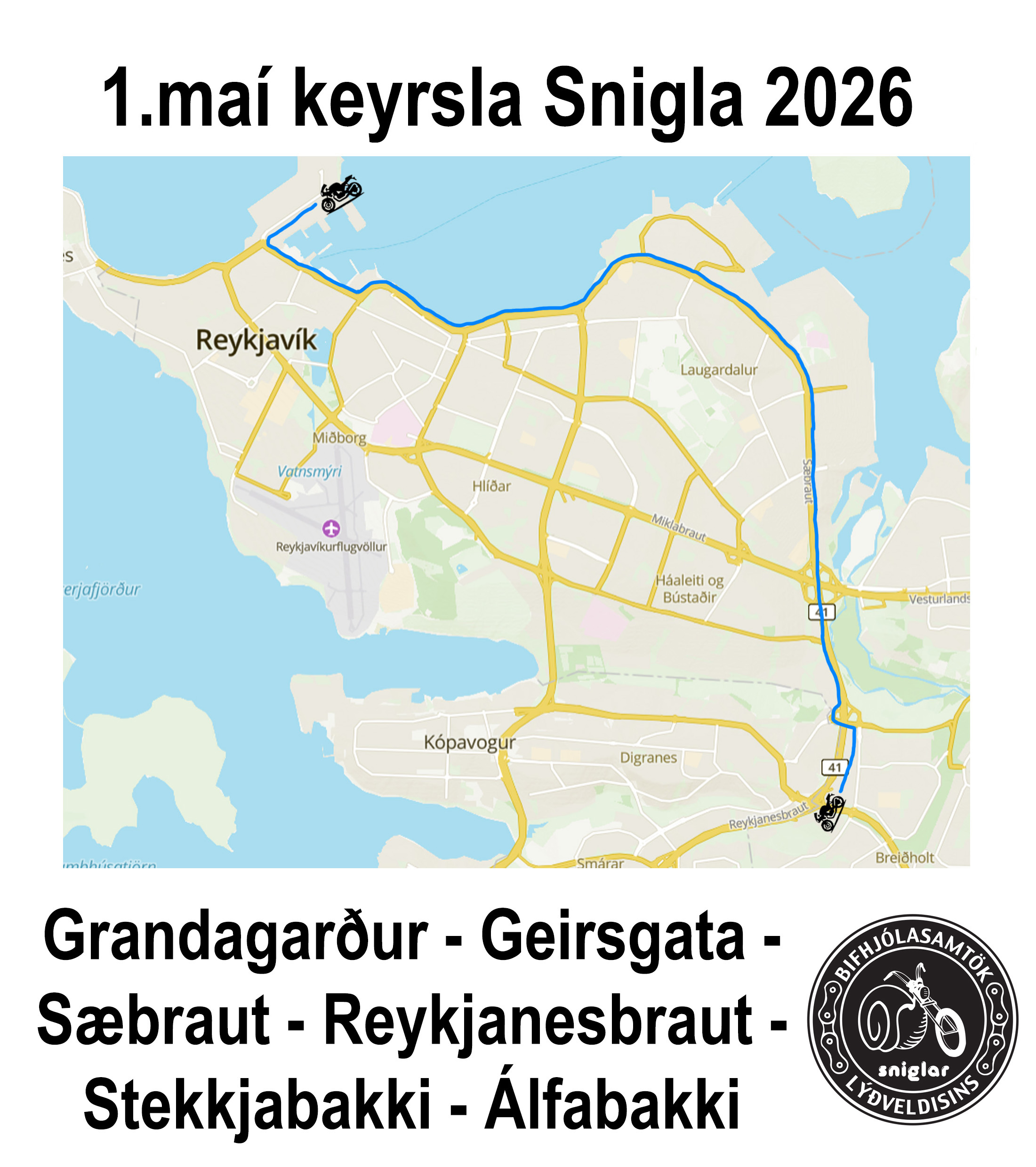 1. maí hópkeyrsla Snigla – það er að koma að þessu!